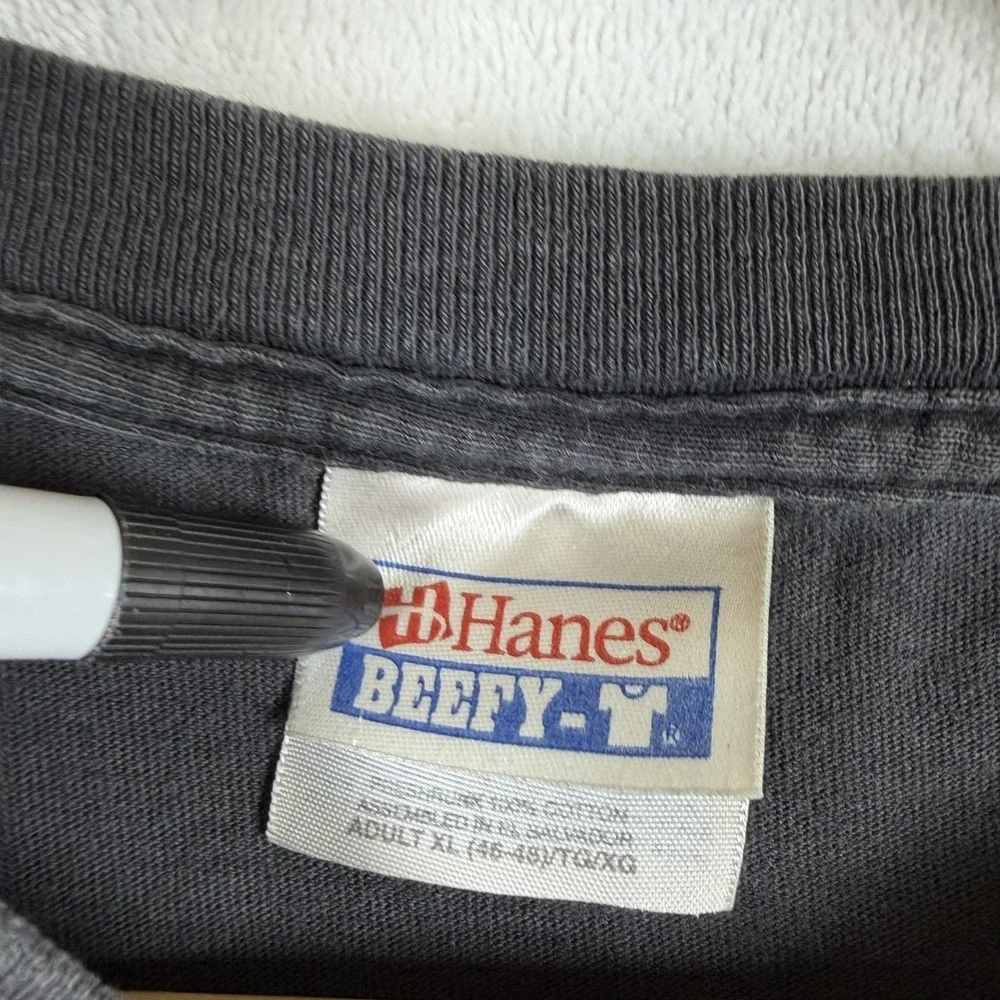 Vintage 00s Apple Developer Connection Tshirt Faded Black Mens XL Hanes Beefy-T